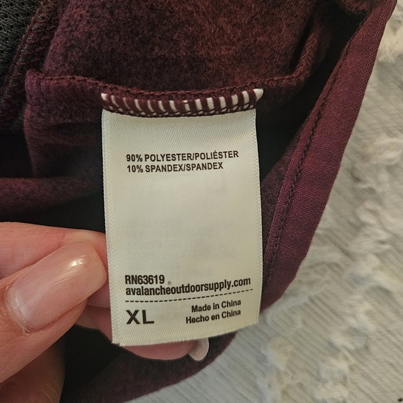 NWOT Mens Avalance Maroon Zip Up Jacket Size XL - Picture 7 of 10